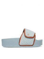 Liu Jo Klapki Mykonos 04 BA6079 TX523 Błękitny. Niebieskie klapki Liu Jo, bez wzorów, ze skóry, bez obcasa. Za 329.99 zł.