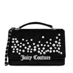 Torebka Juicy Couture. Czarne torebki klasyczne Juicy Couture, z aplikacjami, bez dodatków. Za 329.99 zł.