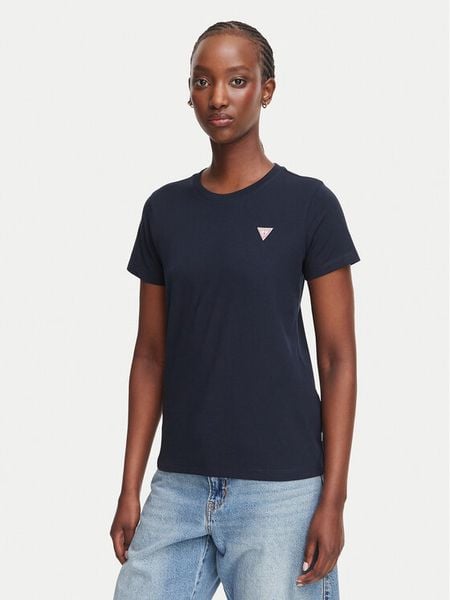 Guess Jeans T-Shirt W4YI10 J1314 Granatowy Regular Fit. Niebieskie t-shirty Guess Jeans, m, z aplikacjami, z bawełny, bez kołnierzyka, bez ramiączek. Za 116.99 zł.