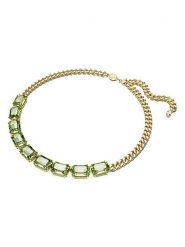 Swarovski Pozłacany naszyjnik z elementami ozdobnymi - dł. 45 cm rozmiar: onesize. Zielone naszyjniki SWAROVSKI, z cyrkonią, metalowe. Za 543.99 zł.