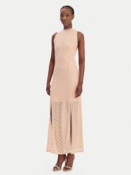 Guess Sukienka letnia W6GK16 K2953 Pomarańczowy Slim Fit. Brązowe sukienki Guess, na lato, xl, z aplikacjami, z syntetyku, bez kołnierzyka, bez ramiączek. Za 859.99 zł.