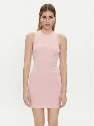 Juicy Couture Sukienka letnia Bentley JCBED223812 Różowy Slim Fit. Czerwone sukienki Juicy Couture, na lato, m, bez wzorów, z bawełny, bez kołnierzyka, bez ramiączek. Za 159.99 zł.