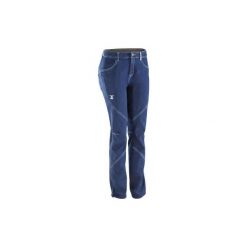 Spodnie wspinaczkowe jeansy damskie. Niebieskie jeansy SIMOND, bez wzorów. Za 149.99 zł.