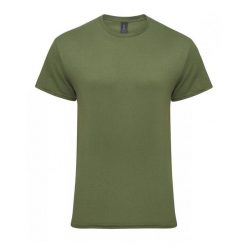 Bawełniana Lekka Koszulka Unisex Dla Dorosłych. Zielone bluzki GILDAN, xl, bez wzorów, z bawełny, sportowe, bez kołnierzyka, bez ramiączek. Za 35.99 zł.