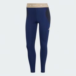 Legginsy do ćwiczeń TECHFIT Color Block 7/8. Czarne legginsy Adidas, l, bez wzorów, z elastanu, z podwyższonym stanem. Za 219.00 zł.