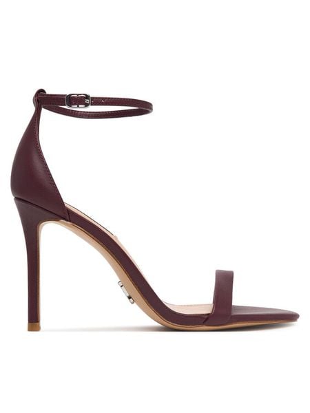 Steve Madden Sandały Tecy 11002956 Bordowy. Czerwone sandały Steve Madden, bez wzorów, ze skóry, bez obcasa, na szpilce, bez zapięcia. Za 429.99 zł.
