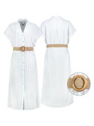 Eight2Nine Sukienka w kolorze błękitnym rozmiar: L. Niebieskie sukienki Eight2Nine, na co dzień, l, bez wzorów, z tkaniny, bez kołnierzyka, bez ramiączek, midi, proste. Za 130.99 zł.