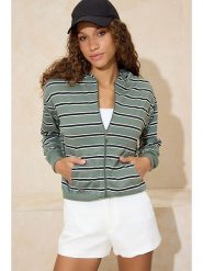 Trendyol Bluza w kolorze zielonym rozmiar: S. Zielone bluzy Trendyol, s, bez wzorów, bez kaptura. Za 86.99 zł.