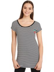 Pussy Deluxe Koszulka "Stripes" w kolorze czarno-białym rozmiar: XL. Białe bluzki Pussy Deluxe, xl, bez wzorów, bez kołnierzyka, bez ramiączek. Za 78.10 zł.