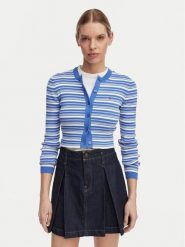 Tommy Jeans Kardigan DW0DW22314 Niebieski Slim Fit. Niebieskie kardigany Tommy Jeans, s, bez wzorów, z bawełny. Za 409.99 zł.