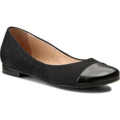 Baleriny OLEKSY - 113 575/489 Czarny. Czarne baleriny Oleksy, bez wzorów, z materiału, bez obcasa. W wyprzedaży za 159.00 zł.