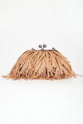 Torebka z frędzlami Quiete WEEKEND MAX MARA. Torebki klasyczne Max Mara Accessori, bez wzorów, bez dodatków. Za 1,579.00 zł.