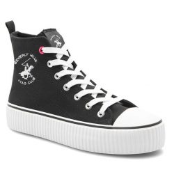 Trampki Beverly Hills Polo Club. Czarne trampki Beverly Hills Polo Club, bez wzorów, bez zapięcia. Za 149.99 zł.