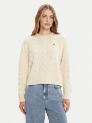 Polo Ralph Lauren Sweter 211A91216002 Écru Straight Fit. Swetry Polo Ralph Lauren, s, bez wzorów, z wełny, bez ramiączek. Za 949.99 zł.