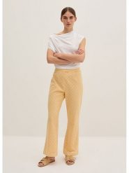 STEFANEL Spodnie w kolorze żółtym rozmiar: 36. Żółte spodnie materiałowe Stefanel, bez wzorów, z materiału. Za 260.99 zł.