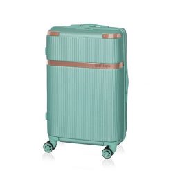 Walizka podróżna BETLEWSKI BWA-050 M j. zielony. Zielone walizki Betlewski, bez wzorów. Za 269.99 zł.