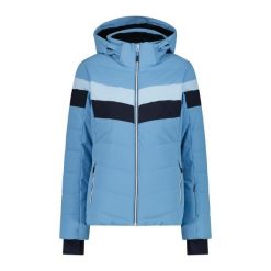Kurtka puchowa damska z kapturem i zamkiem CMP. Niebieskie kurtki narciarskie CMP, bez wzorów, z puchu, z kapturem, narciarskie. W wyprzedaży za 670.00 zł.