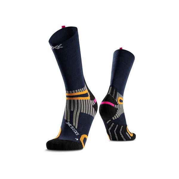 Skarpetki X-Socks Anatomix Merino Crew. Niebieskie skarpety X Socks, bez wzorów, z wełny. Za 232.50 zł.