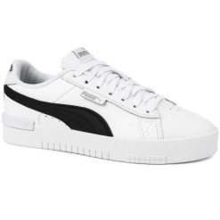 Damskie buty sportowe niskie skórzane biało czarne PUMA JADA. Białe obuwie sportowe Puma, bez zapięcia, trekkingowe. Za 165.00 zł.