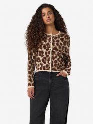 Noisy may Kardigan "Sille" w kolorze brązowo-beżowym rozmiar: L. Brązowe kardigany Noisy may, l, bez wzorów. Za 104.99 zł.