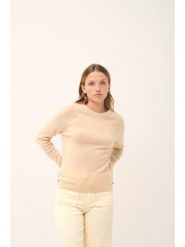 Just Cashmere Kaszmirowy sweter "Jane" w kolorze beżowym rozmiar: L. Brązowe swetry Just Cashmere, l, bez wzorów, z kaszmiru, bez ramiączek. Za 237.73 zł.