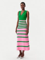 LOLA CASADEMUNT Sukienka dzianinowa LS2516005 Zielony Slim Fit. Zielone sukienki LOLA CASADEMUNT, s, bez wzorów, z dzianiny, bez kołnierzyka, bez ramiączek. Za 449.99 zł.