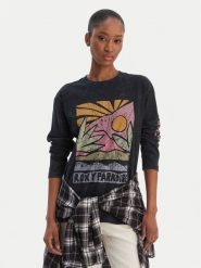 Roxy Bluzka Hangloose Washed ERJZT06028 Czarny Relaxed Fit. Czarne bluzki Roxy, l, bez wzorów, z bawełny, bez kołnierzyka, bez ramiączek. Za 229.99 zł.