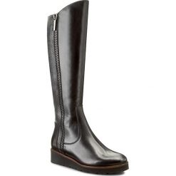Kozaki EDEO - 2259-465/720 Czarny/Srebrny. Czarne kozaki Edeo, ze skóry, bez obcasa, bez zapięcia. W wyprzedaży za 339.00 zł.