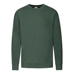 Lekka Bluza Rozpinana Unisex Dla Dorosłych. Zielone bluzy FRUIT OF THE LOOM, m, bez wzorów, z bawełny, z kapturem. Za 77.99 zł.