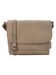 Beagles Skórzana torebka "Benidorm" w kolorze szarobrązowym - 29 x 23 x 6 cm rozmiar: onesize. Brązowe torby na ramię Beagles, bez wzorów, z materiału, na ramię, bez dodatków. Za 212.30 zł.