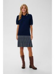 SAINT TROPEZ Sukienka w kolorze granatowym rozmiar: XL. Niebieskie sukienki Saint Tropez, na co dzień, xl, bez wzorów, bez kołnierzyka, bez ramiączek, midi, proste. Za 174.95 zł.