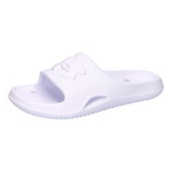 Klapki Sportowe Unisex Under Armour W Locker V Sl Us. Białe klapki Under Armour, bez wzorów, z materiału, bez obcasa. Za 119.10 zł.