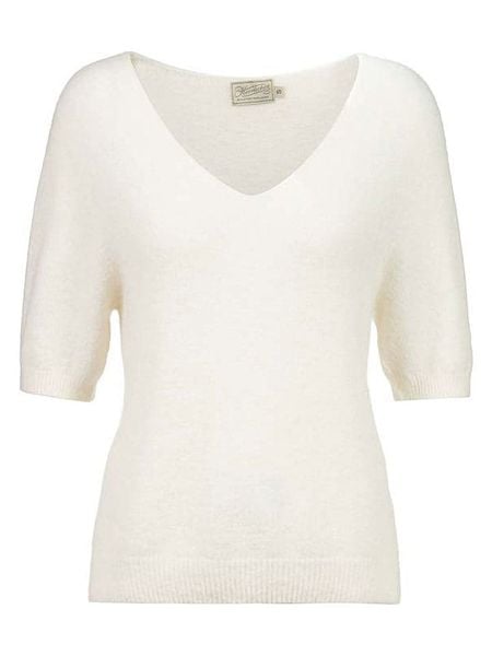 Herrlicher Sweter "Evelia" w kolorze kremowym rozmiar: M. Brązowe swetry Herrlicher, m, bez wzorów, bez ramiączek. Za 142.51 zł.