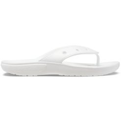 Japonki Dla Dorosłych Crocs Classic Flip. Białe klapki Crocs, bez wzorów, z materiału, bez obcasa. Za 97.99 zł.