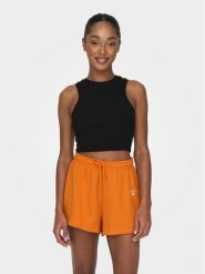 ONLY Top Vilma 15282771 Czarny Slim Fit. Czarne topy Only, l, bez wzorów, z bawełny, bez kołnierzyka, bez ramiączek. Za 54.99 zł.