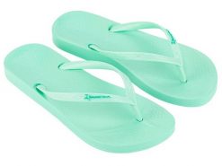 Japonki damskie Ipanema Anat. Zielone klapki Ipanema, bez wzorów, z gumy, bez obcasa. Za 63.99 zł.