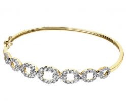 Bransoletka z żółtego złota z brylantami - 1,58 ct - próba 585. Żółte bransoletki Apart, z brylantem, złote. Za 20,990.00 zł.