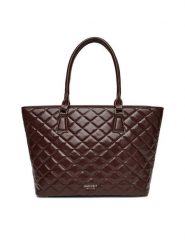 Nine West Torebka CEO-LINDA-LA374-4064 Brązowy. Brązowe shopper Nine West, bez wzorów, z materiału, bez dodatków. Za 249.99 zł.