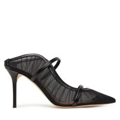 Klapki MALONE SOULIERS. Czarne klapki MALONE SOULIERS, bez wzorów, bez obcasa. Za 2,089.00 zł.