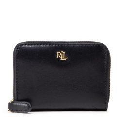Mały Portfel Damski LAUREN RALPH LAUREN. Czarne portfele Lauren Ralph Lauren, bez wzorów. Za 399.99 zł.