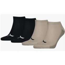 Skarpetki Puma Men Back Logo Sneaker 4-pak Beżowy Combo Mix 39-42. Brązowe skarpety Puma, bez wzorów, z bawełny. Za 56.36 zł.