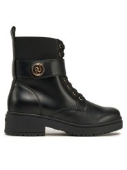 Liu Jo Botki New Nancy Eco 2-1 SA5201 PX241 Czarny. Czarne botki Liu Jo, bez wzorów, ze skóry, bez obcasa, na płaskiej podeszwie, bez zapięcia. Za 589.99 zł.
