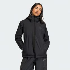 Kurtka przeciwdeszczowa Terrex Multi 2.5 Layer CLIMAPROOF. Czarne kurtki sportowe Adidas, bez wzorów, bez kaptura, ClimaProof (Adidas). Za 699.00 zł.