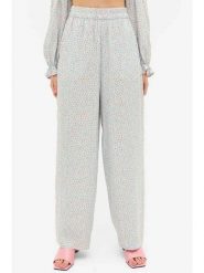 Monki Spodnie w kolorze turkusowo-białym rozmiar: M. Białe spodnie materiałowe Monki, m, bez wzorów, z materiału, z podwyższonym stanem. Za 69.75 zł.