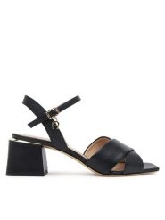 Aigner Sandały Hannah 12A 1251100 Czarny. Czarne sandały Aigner, bez wzorów, ze skóry, bez obcasa, na słupku, bez zapięcia. Za 1,049.00 zł.
