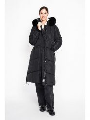 ASSUILI Płaszcz pikowany w kolorze czarnym rozmiar: 40. Czarne płaszcze Assuili, bez wzorów, bez kaptura. Za 317.99 zł.