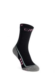Skarpety damskie CMP Trekking Sock SuperSoft 50 Mid. Czarne skarpety CMP, bez wzorów, z bawełny. Za 43.99 zł.