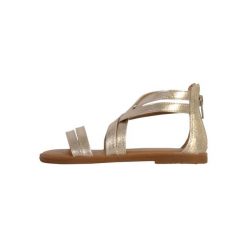 Sandały GEOX J SANDAL KARLY Złoty. Szare sandały Geox, bez wzorów, z syntetyku, sportowe, bez obcasa, bez zapięcia. Za 223.99 zł.