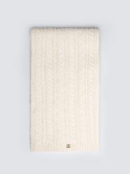 Szalik damski z dekoracyjnym splotem kremowy Caroles 103. Białe szaliki Big Star, na zimę, bez wzorów, z dzianiny, eleganckie. Za 139.99 zł.