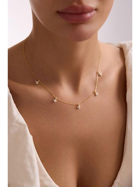 Heliophilia Pozłacany naszyjnik z elementami ozdobnymi - dł. 42 cm rozmiar: onesize. Żółte naszyjniki Heliophilia, z cyrkonią, pozłacane. Za 104.99 zł.